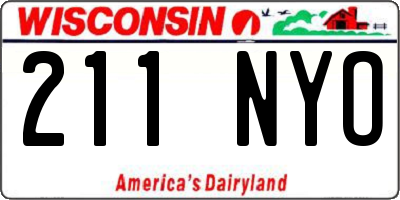 WI license plate 211NYO