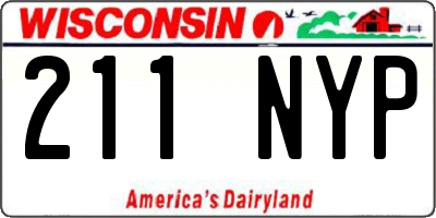 WI license plate 211NYP