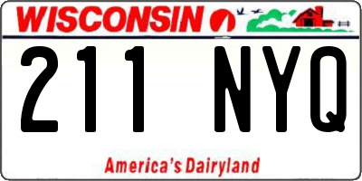 WI license plate 211NYQ