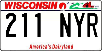 WI license plate 211NYR