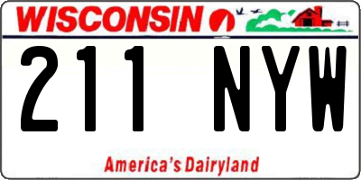 WI license plate 211NYW
