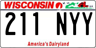 WI license plate 211NYY