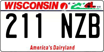WI license plate 211NZB