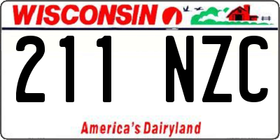 WI license plate 211NZC