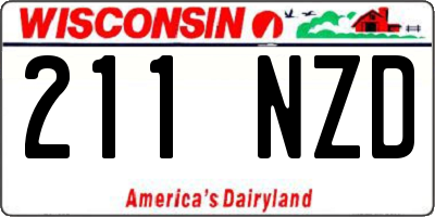 WI license plate 211NZD