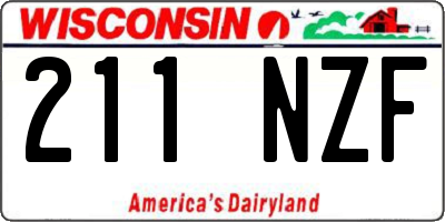 WI license plate 211NZF