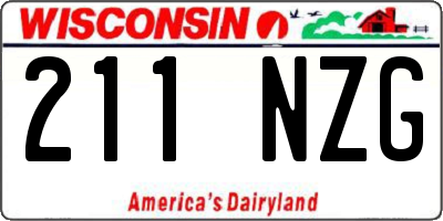 WI license plate 211NZG