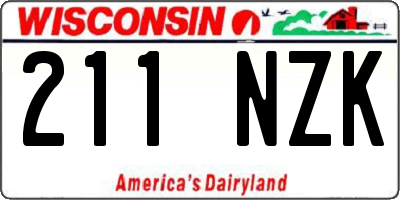 WI license plate 211NZK