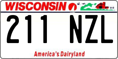 WI license plate 211NZL