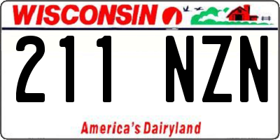 WI license plate 211NZN