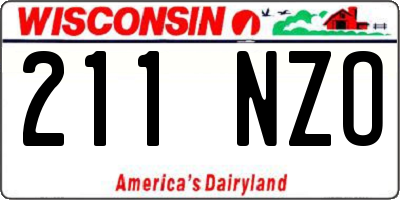 WI license plate 211NZO
