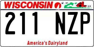 WI license plate 211NZP