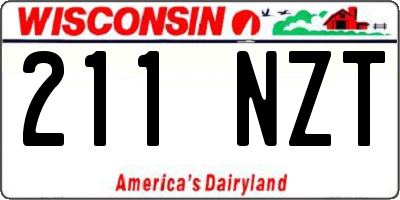 WI license plate 211NZT