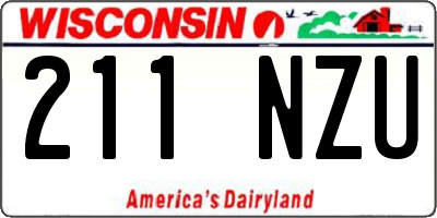 WI license plate 211NZU