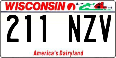 WI license plate 211NZV
