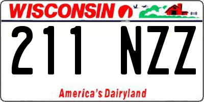 WI license plate 211NZZ