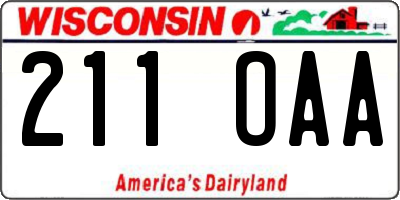 WI license plate 211OAA