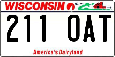 WI license plate 211OAT