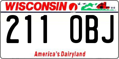 WI license plate 211OBJ