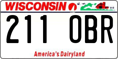 WI license plate 211OBR