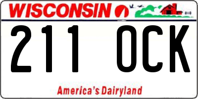 WI license plate 211OCK