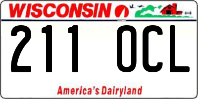 WI license plate 211OCL