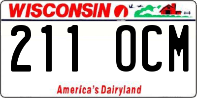 WI license plate 211OCM