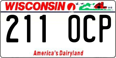 WI license plate 211OCP