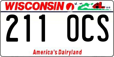 WI license plate 211OCS