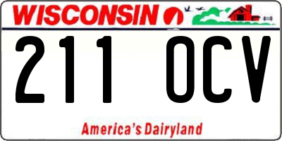 WI license plate 211OCV