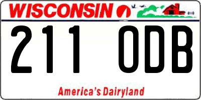 WI license plate 211ODB