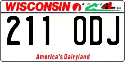 WI license plate 211ODJ