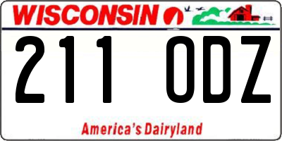 WI license plate 211ODZ