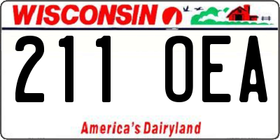 WI license plate 211OEA