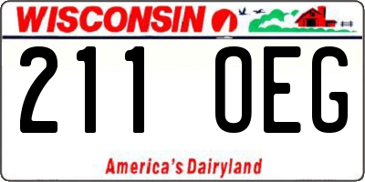 WI license plate 211OEG
