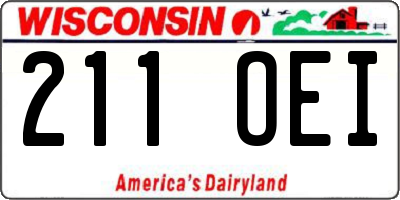 WI license plate 211OEI