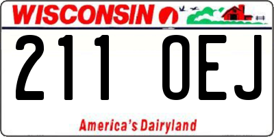 WI license plate 211OEJ
