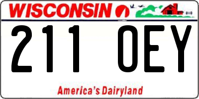 WI license plate 211OEY