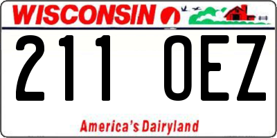 WI license plate 211OEZ