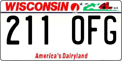 WI license plate 211OFG