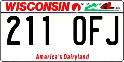 WI license plate 211OFJ