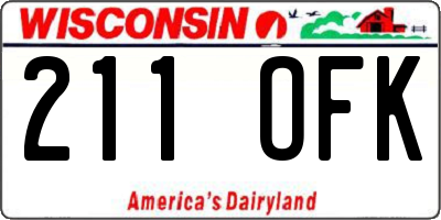 WI license plate 211OFK