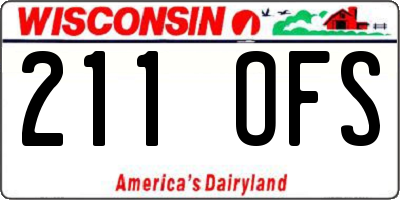 WI license plate 211OFS