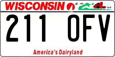 WI license plate 211OFV