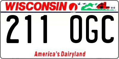 WI license plate 211OGC