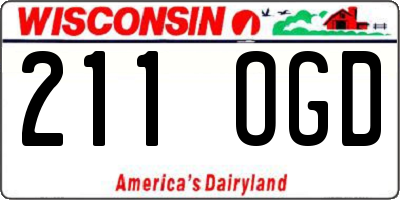 WI license plate 211OGD