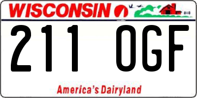 WI license plate 211OGF