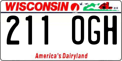 WI license plate 211OGH