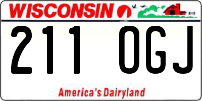 WI license plate 211OGJ