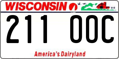 WI license plate 211OOC